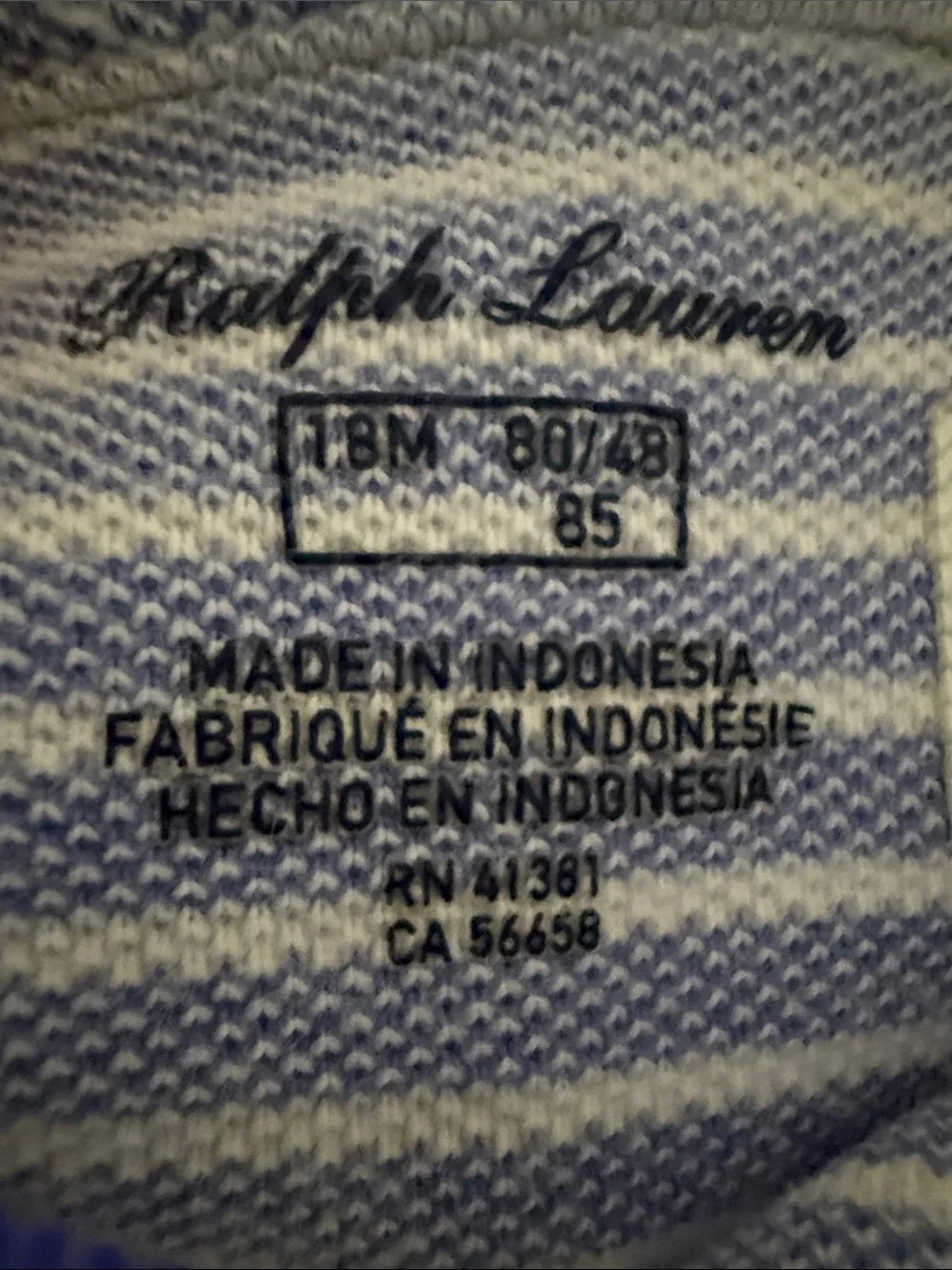 Ralph Lauren Light Blue & White Striped Button-Front Dress